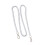 8 piezas de cadenas curb de aluminio 39.4in collar plateado 1