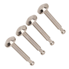 Kit de pasadores para amortiguadores 4 piezas 1/7-1/8 plateado 2,5 cm