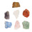 7-teiliges Chakra-Steine-Set - 7 bunte Steine 7