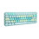 USB Keyboard Mouse 2.4G Wireless 68 Keys Low Consumption Retro Cute ABS Gaming Keyboard Mouse for PC Blue Mixed Color 7