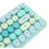 USB Keyboard Mouse 2.4G Wireless 68 Keys Low Consumption Retro Cute ABS Gaming Keyboard Mouse for PC Blue Mixed Color 8