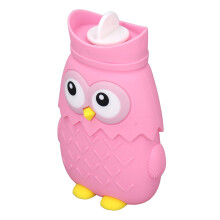 Cartoon-Silikon-Heißwasserflasche rosa 16 x 10,8 x 6 cm