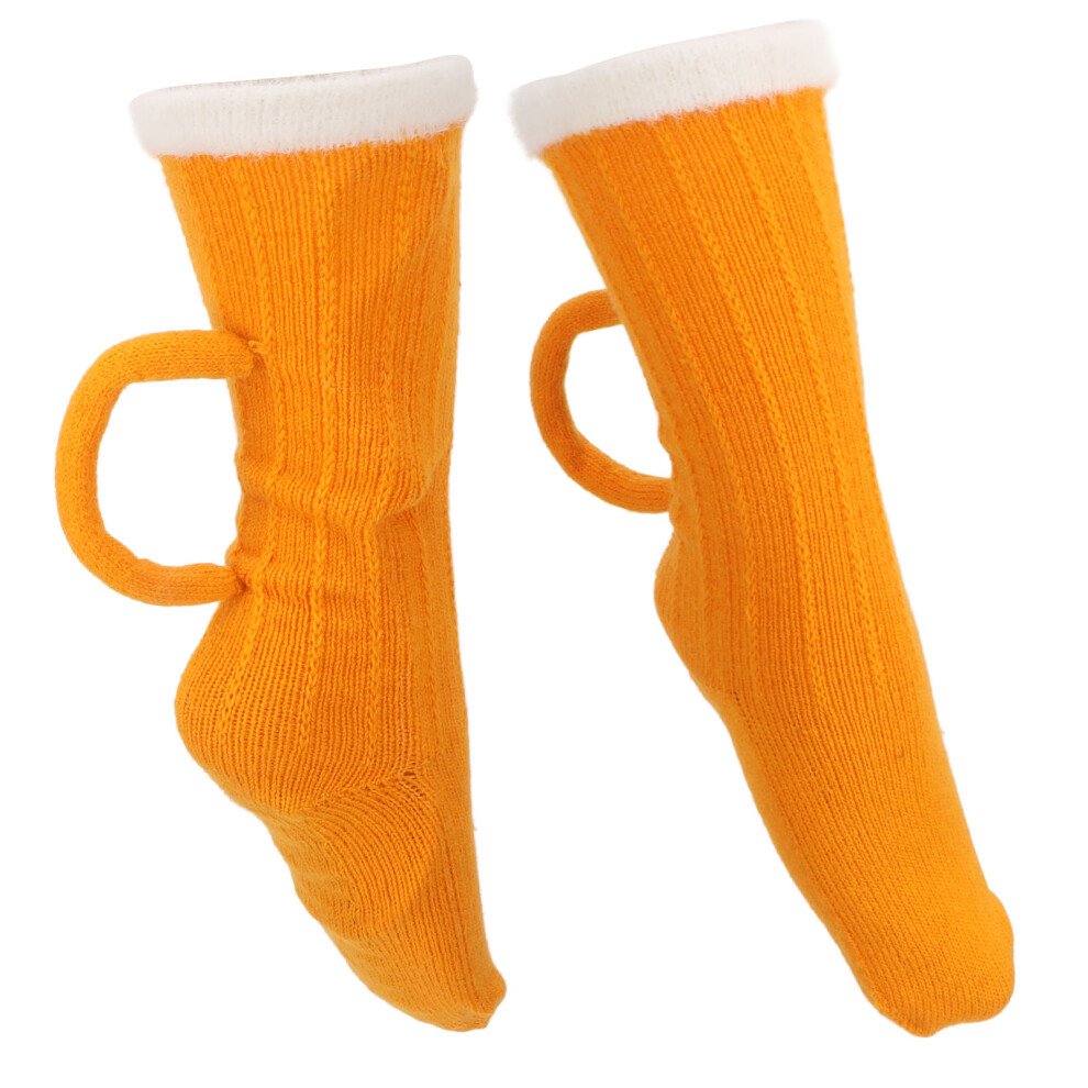Heated Socks USB 3 Temperature Gears Lightweight Yellow Warm Heating Socks for Winter