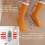 Heated Socks USB 3 Temperature Gears Lightweight Yellow Warm Heating Socks for Winter 4