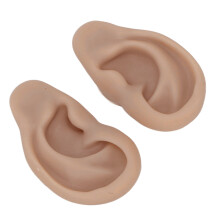 Par de modelos de orejas de silicona 7.5x4.5x1.7 cm Piel profunda