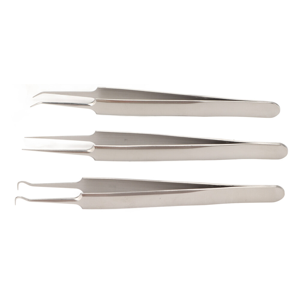 3pcs Blackhead Tweezers Extractor Beauty Salon Stainless Steel Pimples Whiteheads Comedones Remover Tool