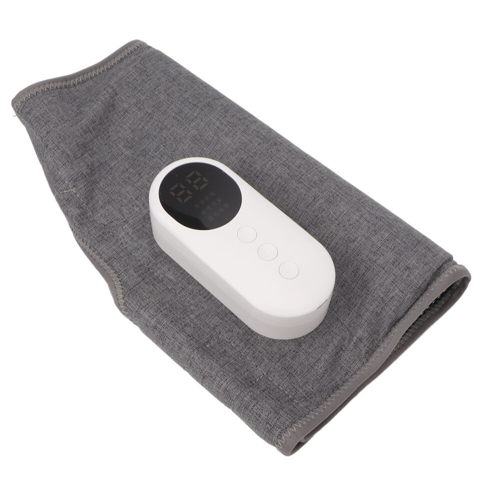 Gray Heating Calf Leg Massager Auto Vibration Air Compression Muscle Relaxation Reduce Pain Calf Massage Wrap
