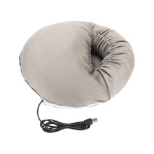 Elektrischer beheizter Fußwärmer für Männer und Frauen, 30x26cm, USB-waschbar, Silber-Grau