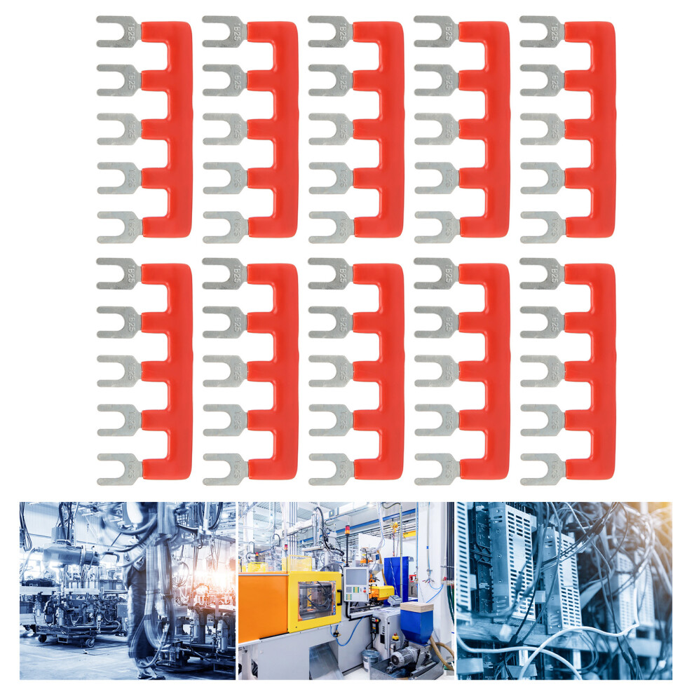 10Pcs Barrier Fork Type Stripe 400V 25A Pvc Copper Tb Terminal Strip Block For Household Appliances Construction Sites Tb 2505 6901319589627
