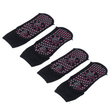 4 Stück selbstwärmende Baumwollsocken Einheitsgröße Schwarz