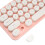 68 teclas 2.4G teclado ratón blanco rosa mini 8