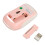 68 teclas 2.4G teclado ratón blanco rosa mini 3