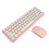 68 teclas 2.4G teclado ratón blanco rosa mini 1