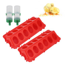 Vogeltränke 2er-Pack PP Hühnertränke 90 ml mit Flip-Top-Deckel und Spritzschutz