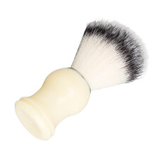 Weiße Nackenfegerbürste für Friseure mit gebogenem Griff leicht zu reinigen tragbares Design