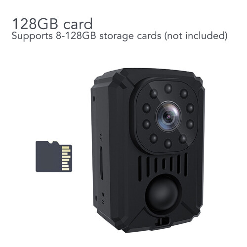 1080p Mini-Körperkamera Schwarz, 128 GB, 4-mm-Halterung 2