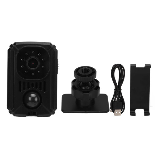 1080p Mini-Körperkamera Schwarz, 128 GB, 4-mm-Halterung 1