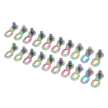 10 pares de conectores de eslabón de cadena para bicicleta de carretera de 9 velocidades acero colores brillantes