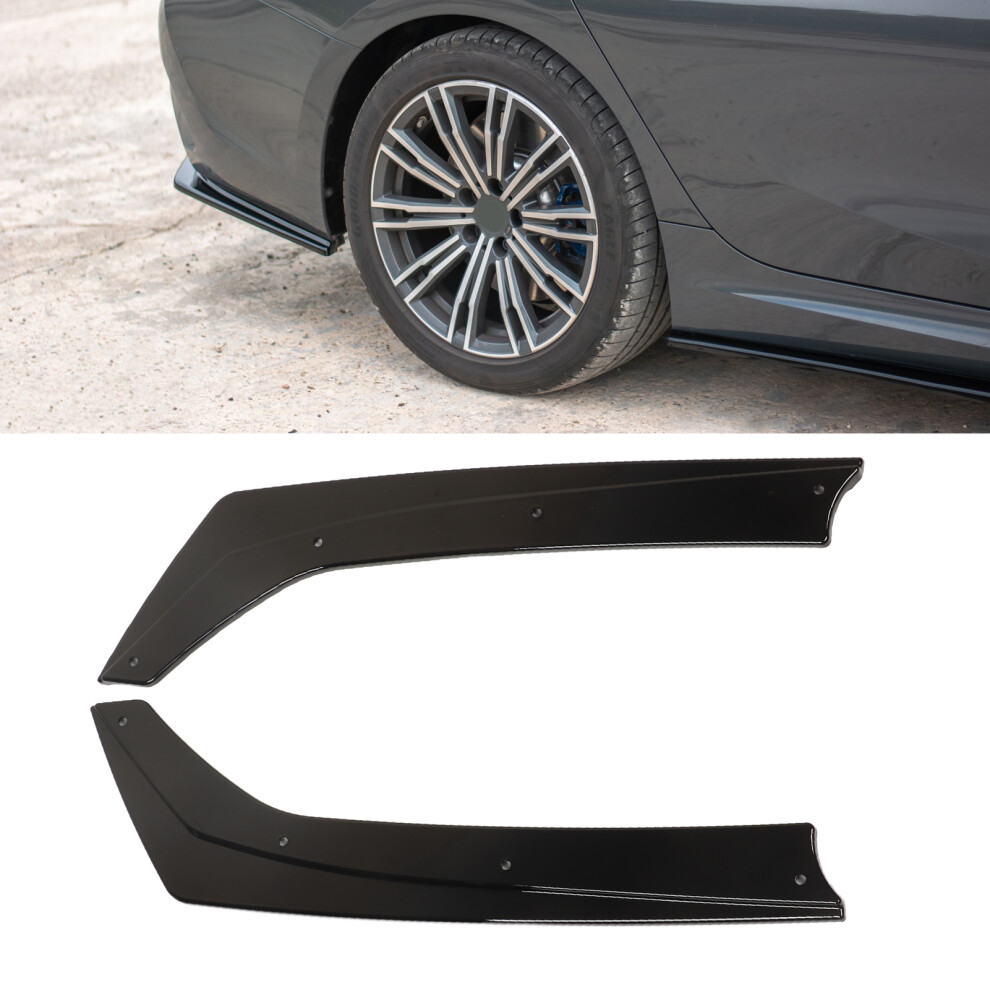 Gloss Rear Bumper Side Splitters Flaps Replacement For 3 Series G20 G21 M Sport 2019Â2022 Black 7891319602244
