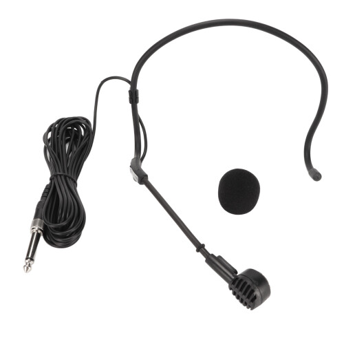 Micrófono dinámico de gancho para oreja de 6,35 mm, 16,4 ft, negro 1