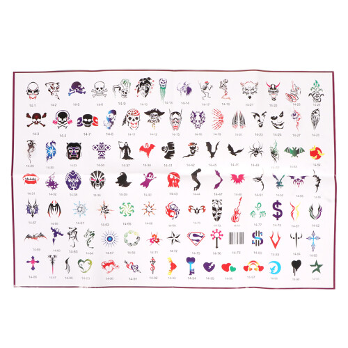 Professionelles Glitter-Schablonen-Set, 100 Stück, 84  57 cm 2
