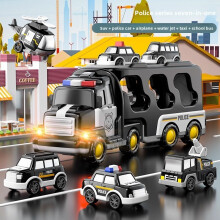 (Police Car) Fire Truck Toy Model Set With Lights And Sound For Kids Learning Entertainment