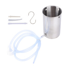 Kit de cubeta para enema de 1L - acero inoxidable 304, plateado
