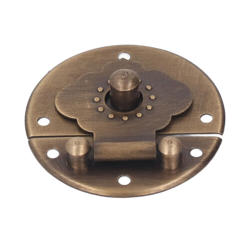 Retro Kupfer-Hasp Bronze Ø40mm 30x35mm Scharniere 2