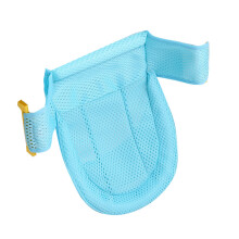 Asiento de baño para recién nacido de malla azul, tejido 3D transpirable