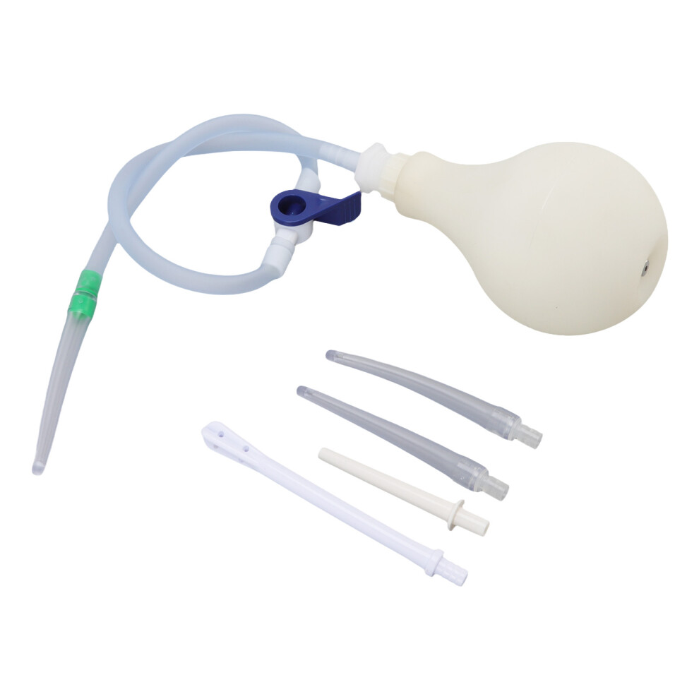 320ml Enema Bulb Large Capacity Curved Soft Head Silicone Vaginal Douche for Home Anus Cleaning
