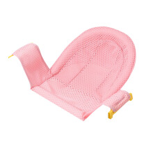 Asiento de baño para recién nacido rosa, con soporte, transpirable 3D