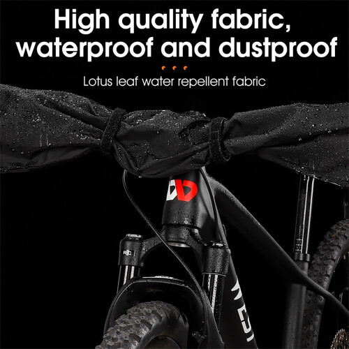 Conjunto A 3 piezas Protector de manillar para bicicleta 820x170mm Negro 1
