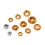 Arandelas de tornillo de aluminio doradas para RC M2.5/M3/M4 1/10-1/8 9