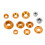 Arandelas de tornillo de aluminio doradas para RC M2.5/M3/M4 1/10-1/8 3
