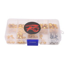 RC Schrauben-Unterlegscheiben-Kit Alu Gold M2.5x10/M3x15/M4x10
