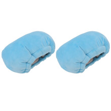 2 piezas de fundas azules rellenas de seda para almohadillas axilares de muletas