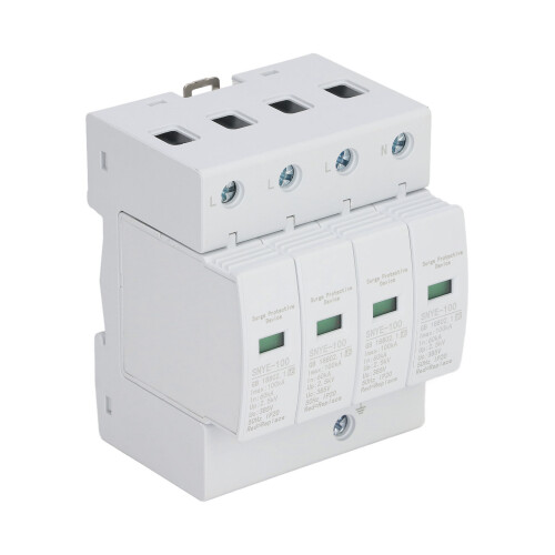 Surge Protective Device 100KA Voltage Protection Arrester Protector for Distribution Box 4P 385V 1