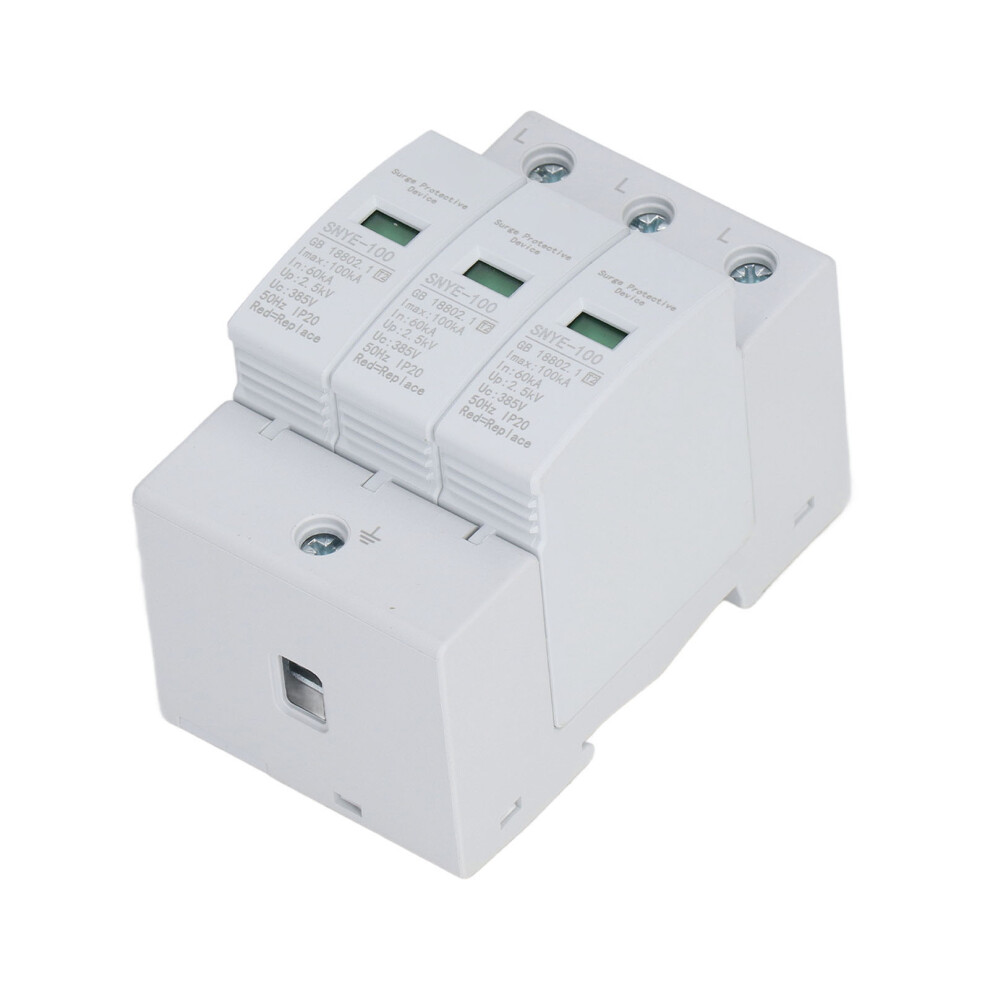 Surge Protective Device 100Ka Voltage Protection Arrester Protector For Distribution Box 3P 385V 9371319617496