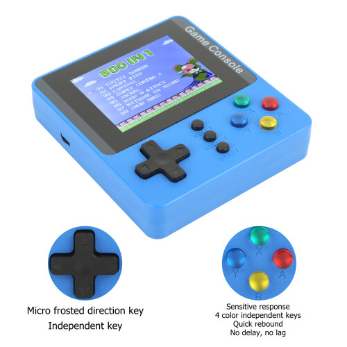 Blue Mini 3,0-Zoll-Handheld-Konsole, TV, 1020mAh 2