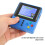 Handheld Game Console 3.0 Inch Color Screen Mini Game Console Support TV Connection Blue Single Player 12