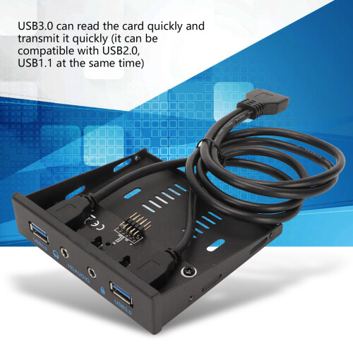 USB-Frontpanel 4-Port USB3.0 Eisen 102x94x25mm 2