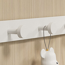 Space-Aluminium Türhaken Aufhänger 5 Haken Weiß