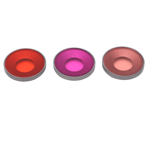 3er-Set Action3 Tauchfilter Pink Rot Lila