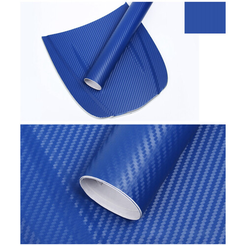 Wrapfolie im Carbonfaser-Stil 1,52 m  30 cm Blau 1