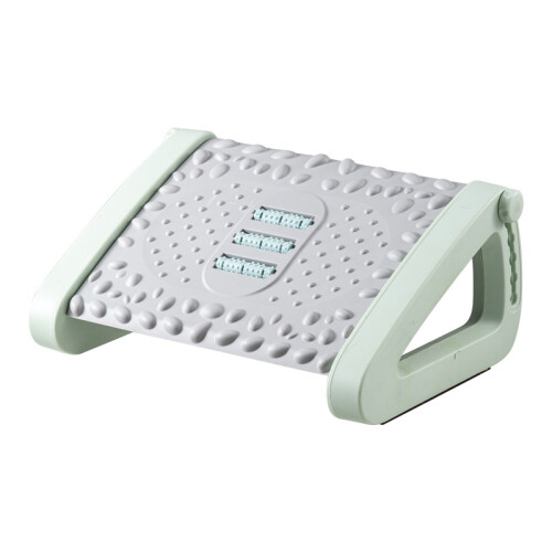 Foot Step Stool Massage Roller Function Simple Style Compact Plastic Material Foot Rest for Under Desk Home Office Green 1