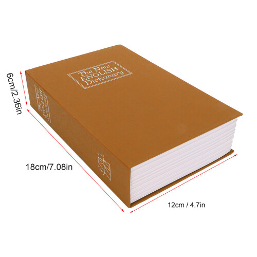 Diversion 11,5  12  4,5 cm braunes Buch-Safe-Schloss 2