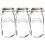 Kilner Kilner 3pcs Clip Top Round 1.5L Glass Jar Jam Coffee Storage Holder Kitchenware 1