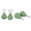 4 Stück Gesichts-Cupping-Set 6 x 6,7 cm Glas & PVC 12