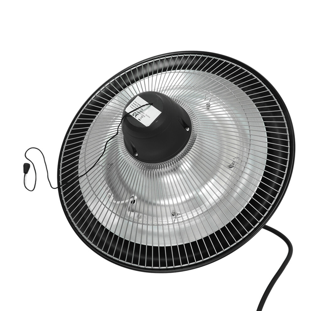 Hanging Patio Heater IP23 Waterproof Outdoor Ceiling Electric Heater Silent Operation 3s Heating 1500W