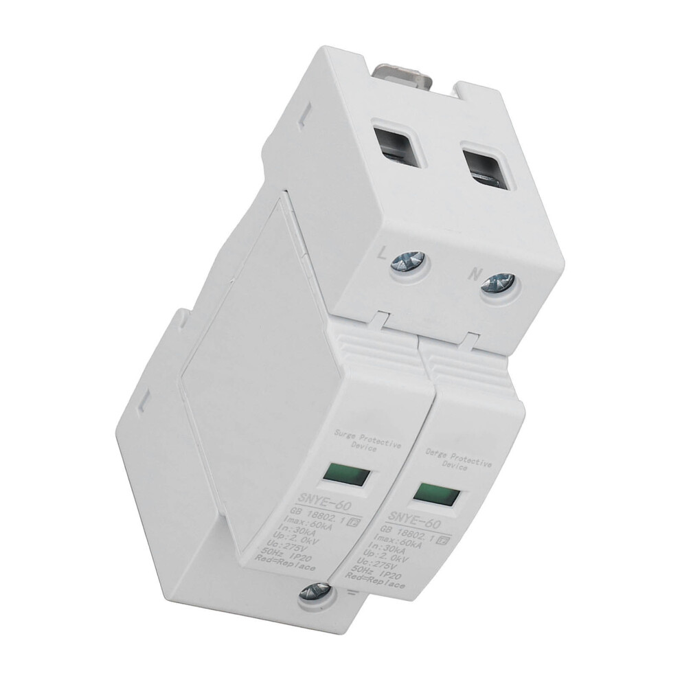 White Distribution Box Surge Protection Device Ip20 Safe Simple Combiner Box Voltage Surge Arrester 60Ka 2P 275V 8781319629534